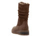 Braune remonte Hochschaftstiefel D0B80-24 mit wasserabweisender TEX-Membran. Schuh von hinten.