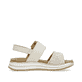 Vanillebeige remonte Damen Riemchensandalen D1J53-60 mit einem Klettverschluss. Schuh Innenseite.