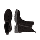 Dunkelbraune remonte Chelsea Boots D8694-26 mit einem Reißverschluss. Schuh von oben, liegend.