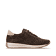 Dunkelbraun-beige remonte Damen Sneaker D0H19-25 mit einem Reißverschluss. Schuh Innenseite.