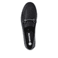 Schwarze remonte Damen Loafer D0K13-00 mit einem Gummizug. Schuh von oben.