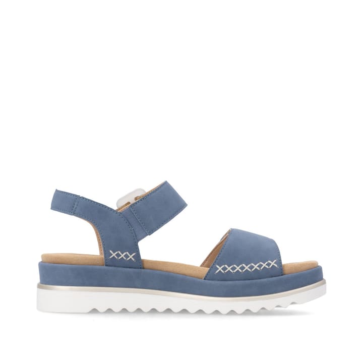 Blaue remonte Riemchensandalen D3P53-14 mit trendiger Schnalle. Schuh Innenseite.