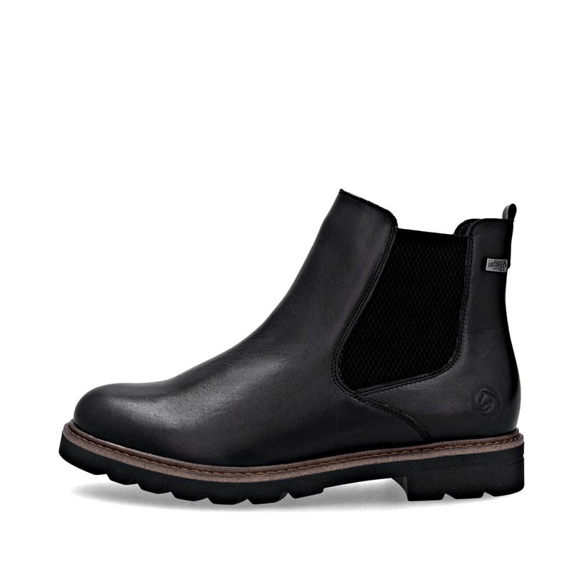 Chelsea Boots remonte noires femme D2Q70-00 avec membrane remonteTEX. Côté extérieur de la chaussure.