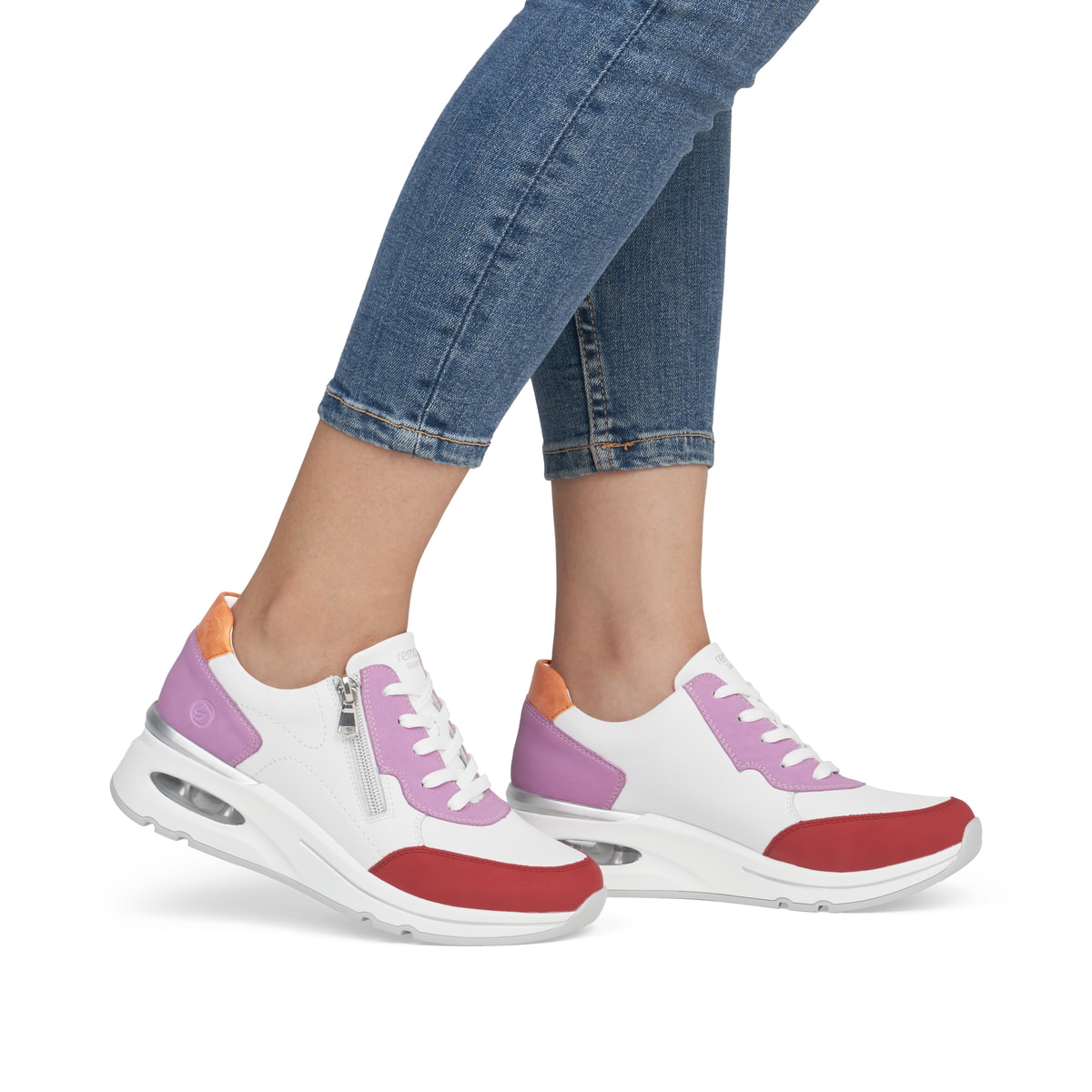 Remonte Sneaker Basse Donna D2v01 Nero: Larghezza Comfort, Suola Leggera, Plantare Morbido Intercambiabile, Taglia 40