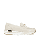 Beige remonte Damen Loafer R6711-60 mit einem Gummizug sowie der Komfortweite G. Schuh Innenseite.
