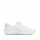 Weiße remonte Damen Schnürschuhe D1E03-81 mit einem Reißverschluss. Schuh Innenseite.