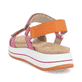 Rosane remonte Riemchensandalen D1J57-31 mit einem Klettverschluss. Schuh von hinten.