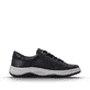 Chaussures à lacets remonte noires pour femmes D3Q00-00. Côté intérieur de la chaussure.