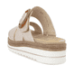 Rosane remonte Damen Pantoletten D0Q51-90 mit einem Klettverschluss. Schuh von hinten.