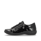Schwarze remonte Damen Schnürschuhe D1E03-01 mit einem Reißverschluss. Schuh Außenseite.