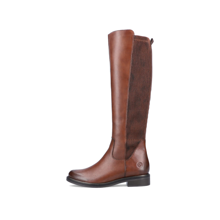 
Nussbraune remonte Damen Hochschaftstiefel D8371-25 mit einer flexiblen Profilsohle. Schuh Außenseite