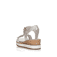 
Silberne remonte Damen Keilsandaletten D6455-90 mit Klettverschluss sowie Keilabsatz. Schuh von hinten