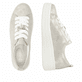 Goldene remonte Damen Sneaker Low D1C03-91 mit dekorativem Schmuckdetail. Schuh von oben, liegend.