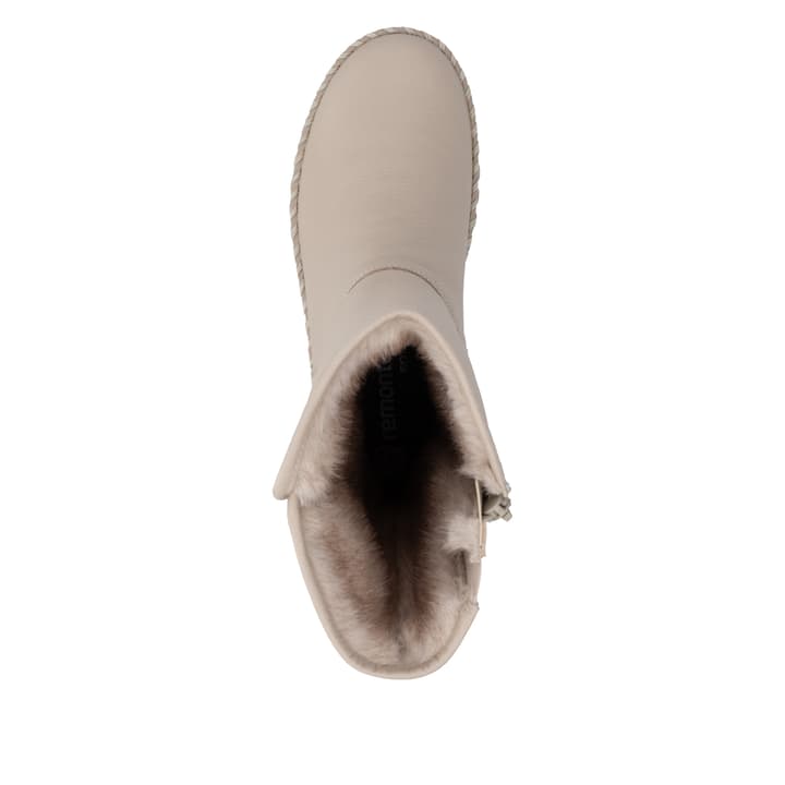 Beige remonte Hochschaftstiefel D4A71-60 mit wasserabweisender TEX-Membran. Schuh von oben.