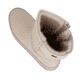 Beige remonte Hochschaftstiefel D4A71-60 mit wasserabweisender TEX-Membran. Schuh von oben, liegend.