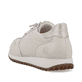 Beige remonte Damen Sneaker Low D3100-60 mit einer Schnürung. Schuh von hinten.