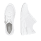 Weiße remonte Damen Sneaker Low D0T06-80 mit Reißverschluss sowie Extraweite H. Schuh von oben, liegend.
