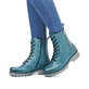 
Cyanblaue remonte Damen Schnürstiefel D0W71-12 mit Schnürung und Reißverschluss. Schuh am Fuß