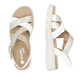 Metallische remonte Riemchensandalen D2K53-91 mit einem Klettverschluss. Schuh von oben, liegend.