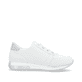 Weiße remonte Damen Sneaker Low D0H11-80 mit einem Reißverschluss. Schuh Innenseite.