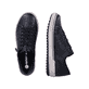 Schwarze remonte Damen Schnürschuhe D0700-00 mit wasserabweisender TEX-Membran. Schuh von oben, liegend.