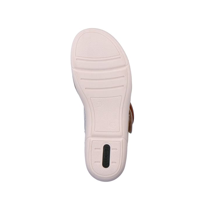 
Cremeweiße remonte Damen Riemchensandalen R6853-92 mit einer leichten Profilsohle. Schuh Laufsohle