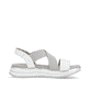 Graphitgraue remonte Damen Riemchensandalen D1J50-80 mit einem Elastikeinsatz. Schuh Innenseite.