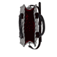 Sac à main remonte Q0767-02 noir avec motif tressé et bretelles amovibles ajustables.  Ouvert.