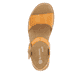 Orangene remonte Damen Riemchensandalen D0Q52-38 mit einem Klettverschluss. Schuh von oben.