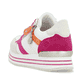 
Nachtschwarze remonte Damen Sneaker D1321-01 mit Schnürung und Reißverschluss. Schuh seitlich schräg