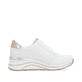 Weiße remonte Damen Sneaker Low D0T04-80 mit Reißverschluss sowie Extraweite H. Schuh Innenseite.