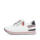 Weiße remonte Damen Sneaker Low D1312-82 mit Reißverschluss sowie Komfortweite G. Schuh Außenseite.