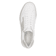 Weiße remonte Damen Sneaker Low D2C02-80 mit Reißverschluss sowie Komfortweite G. Schuh von oben.