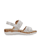 Cremeweiße remonte Damen Riemchensandalen R6853-92 mit einer leichten Profilsohle. Schuh Innenseite