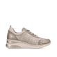 Vanillefarbene remonte Damen Sneaker D2401-60 mit einer flexiblen Sohle mit Keilabsatz. Schuh Innenseite