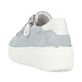 Blaue remonte Damen Sneaker Low D1C06-12 mit Reißverschluss sowie Komfortweite G. Schuh von hinten.