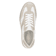 Weiße remonte Damen Sneaker Low D2C01-81 mit Schnürung sowie der Komfortweite G. Schuh von oben.