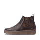 Dunkelbraune remonte Chelsea Boots R7994-27 mit einem Reißverschluss. Schuh Außenseite.