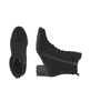 Schwarze remonte Damen Schnürstiefel D2A80-02 mit wasserabweisender TEX-Membran. Schuh von oben, liegend.