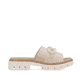 Cremebeige remonte Damen Pantoletten D7952-60 mit einer leichten und dämpfenden Sohle. Schuh Innenseite