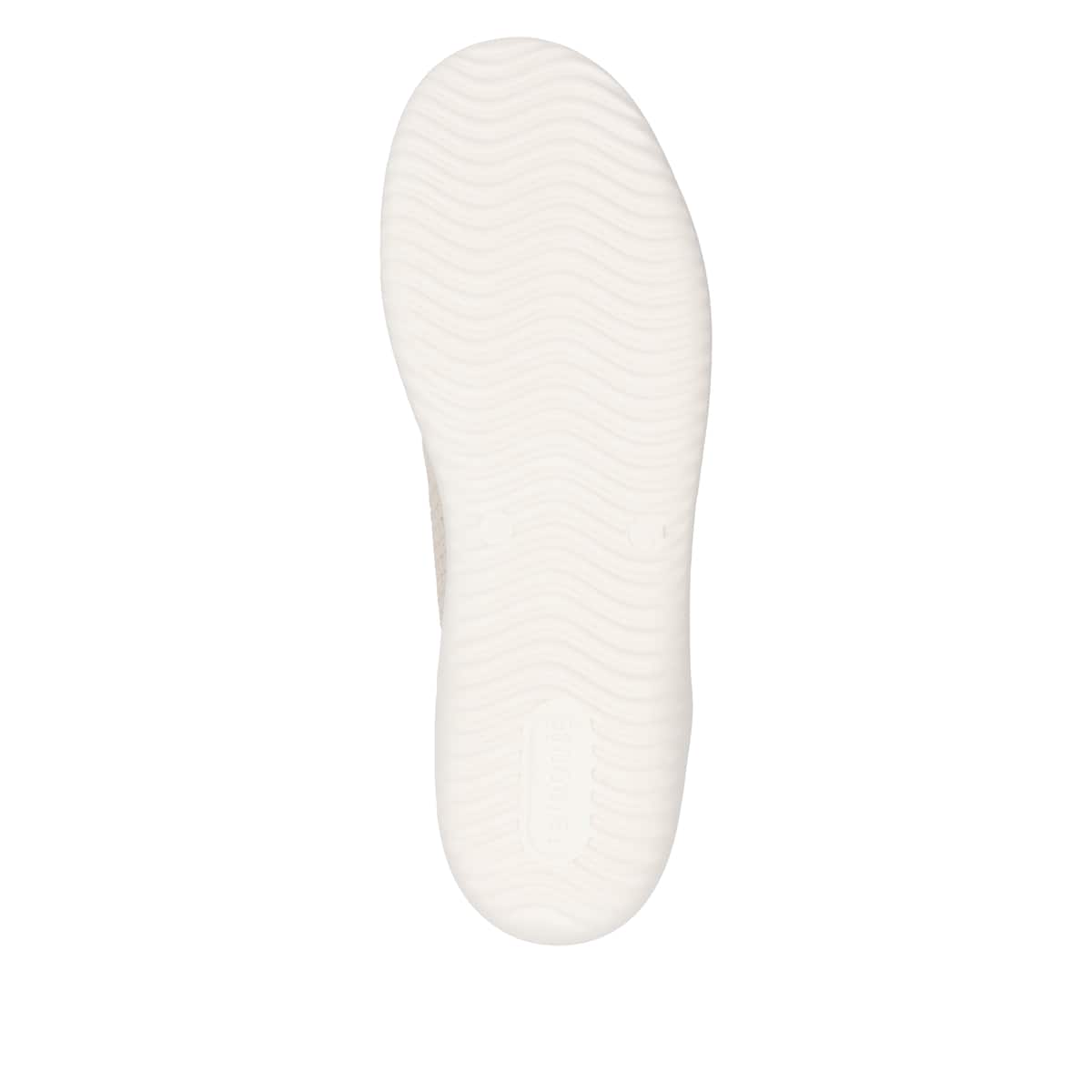 Beige remonte Damen Slipper D1E05-60 mit einem Gummizug sowie der Komfortweite G. Schuh Laufsohle.