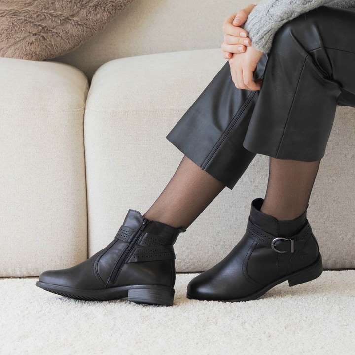 schwarze remonte Stiefeletten D0F81-00 getragen