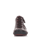 Weinrot-schwarze remonte Damen Schnürstiefel R1477-35 mit einem Reißverschluss. Schuh von vorne.