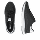 Schwarze remonte Damen Sneaker Low D3F00-03 mit einem Reißverschluss. Schuh von oben, liegend.