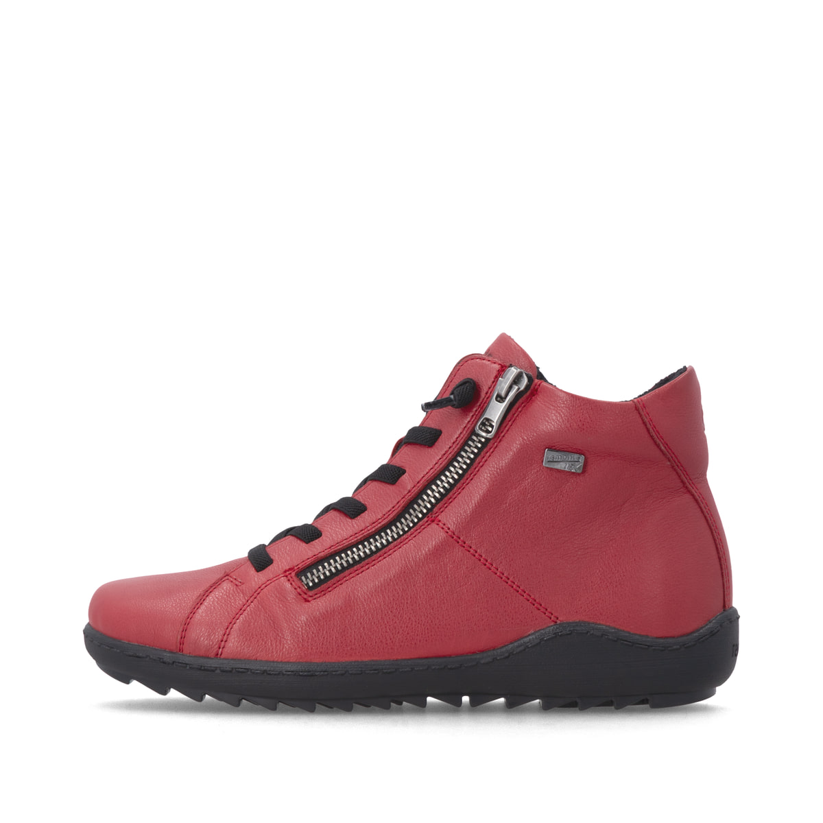 Rote remonte Damen Kurzstiefel R1455-33 mit wasserabweisender remonteTEX-Membran. Schuh Außenseite.