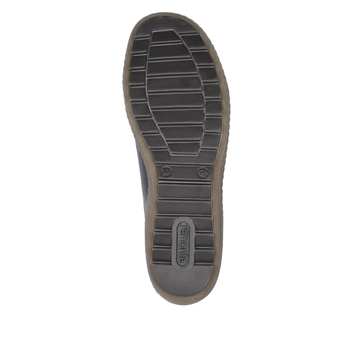 Dunkelblau-braune remonte Damen Schnürschuhe R1402-16. Schuh Laufsohle.