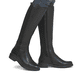 
Glanzschwarze remonte Damen Hochschaftstiefel D8371-01 mit einer Profilsohle. Schuh am Fuß