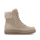 Braunbeige remonte Damen Schnürstiefel D0U78-20 mit Flip-Grip Sohle. Schuh von hinten.