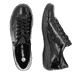 Schwarze remonte Damen Schnürschuhe D1E03-01 mit einem Reißverschluss. Schuh von oben, liegend.