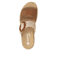 Mules remonte métalliques pour femme R6858-90 avec boucle tendance. Chaussure vue de dessus.